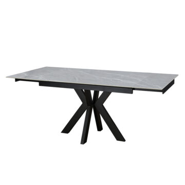 Dayton Vito Ceramic Argento Grey 120 – 150 – 180 cm Extending Dining Table | Matt Finish
