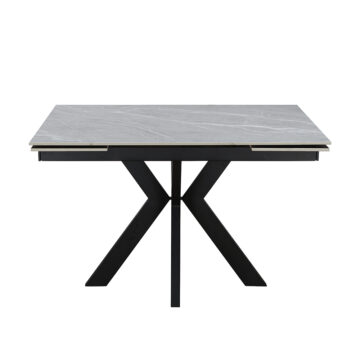 Dayton Vito Ceramic Argento Grey 120 – 150 – 180 cm Extending Dining Table | Matt Finish