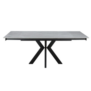 Dayton Vito Ceramic Argento Grey 120 – 150 – 180 cm Extending Dining Table | Matt Finish