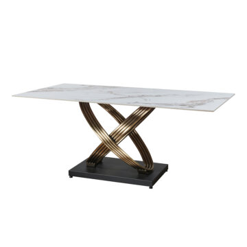 Dayton Mattia Ceramic Pierre Dawn – Fixed Dining Table | Gloss Finish