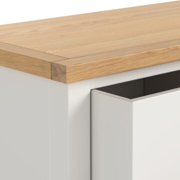Bowness White 1 Drawer Bedside Lamp Table | Assembled