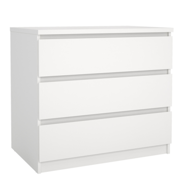Moderno White 3 Drawer Chest | Clearance