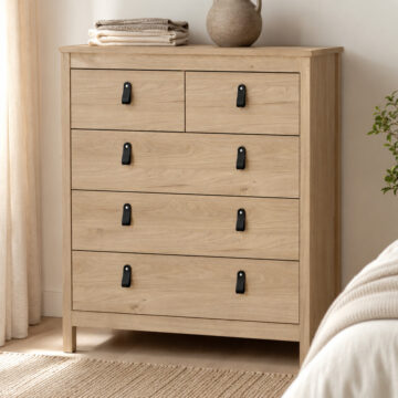 Seville Chest 3+2 drawers in Jackson Hickory Oak