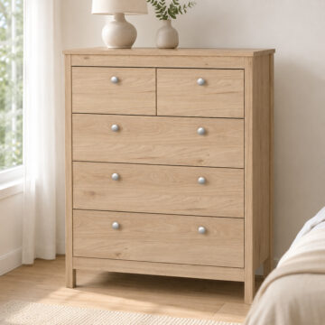 Ronda Chest 3+2 Drawers in Jackson Hickory Oak