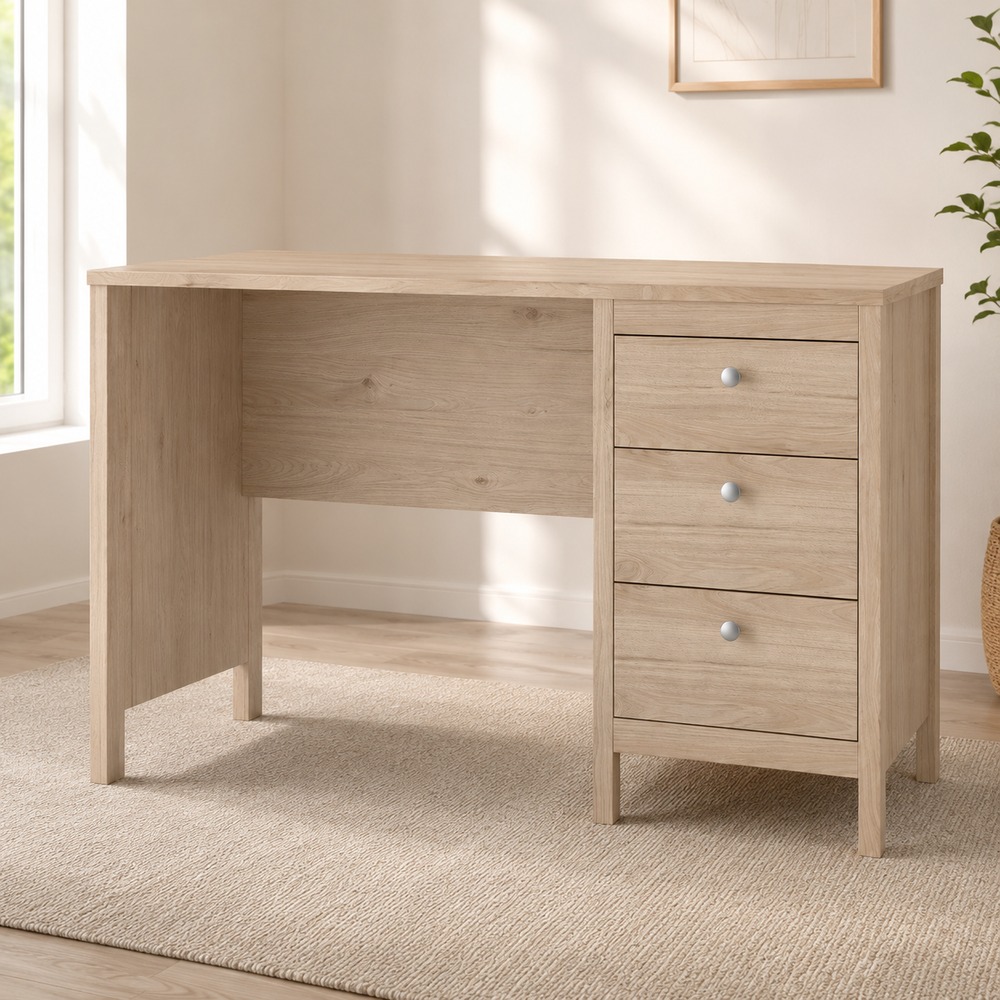 Ronda 3 Drawer Desk | Jackson Hickory Oak