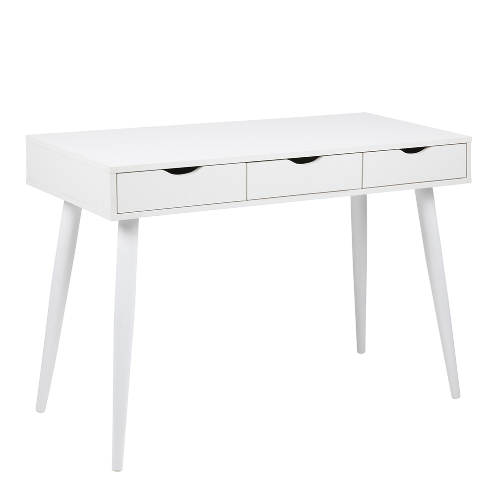 Neptun White 3 Drawer Office Desk