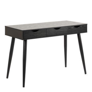 Neptun Black 3 Drawer Office Desk