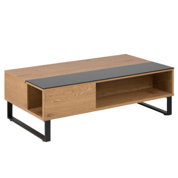 Azalea Coffee Table in Black & Oak