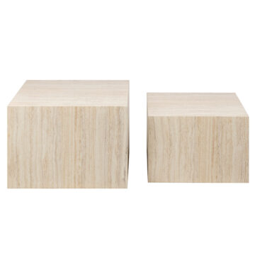 Dice Coffee Table Set | Light Oak Finish