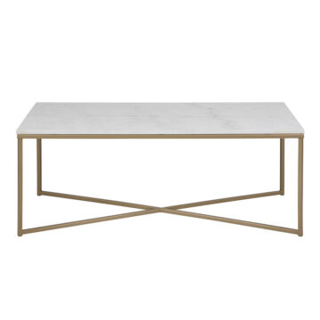 Alisma Coffee Table with White Marble Effect Top