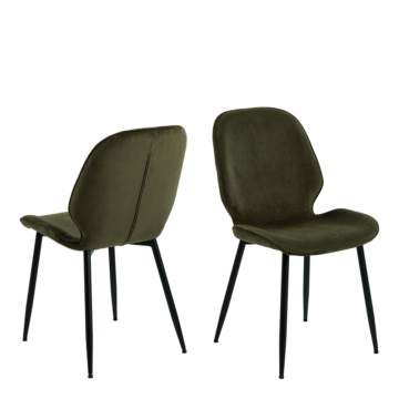 Femke Dining Chair in Olive Green