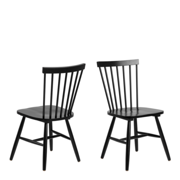 Riano Pair of Black Dining Chairs