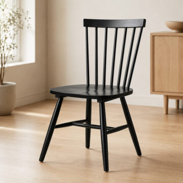 Riano Pair of Black Dining Chairs