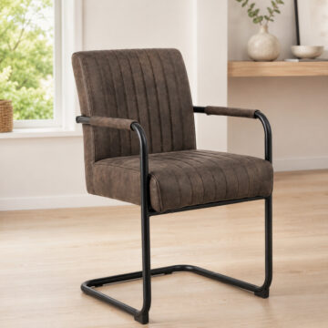 Adele Pair of Dining Chairs | Grey Fabric