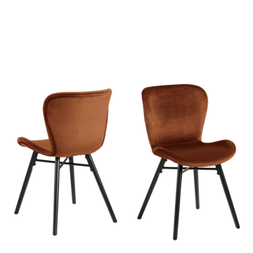 Batilda Pair of Copper Dining Chairs