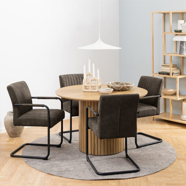 Adele Dining Chair in Grey Fabric Set of 2 | Assembly Required