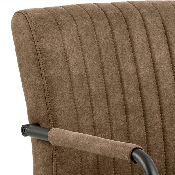 Adele Dining Chair in Light Brown Fabric Set of 2 | Assembly Required
