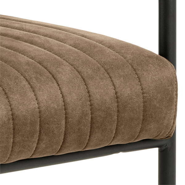 Adele Dining Chair in Light Brown Fabric Set of 2 | Assembly Required