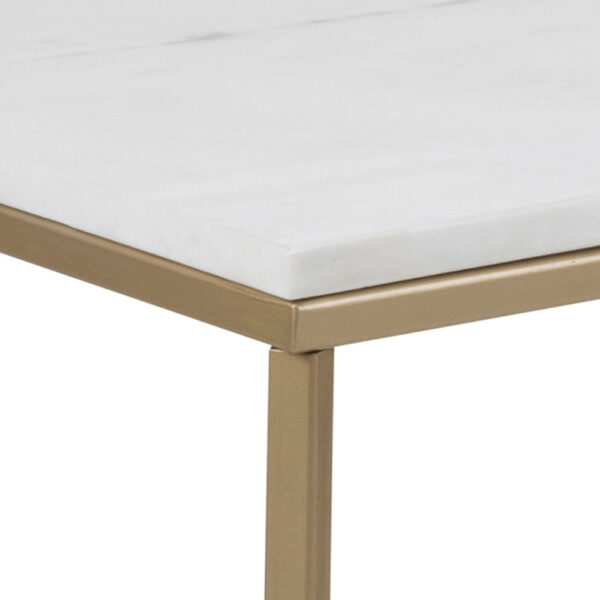 Alisma Coffee Table with White Marble Effect Top | Assembly Required