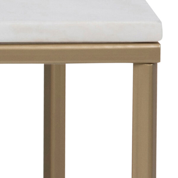 Alisma Coffee Table with White Marble Effect Top | Assembly Required