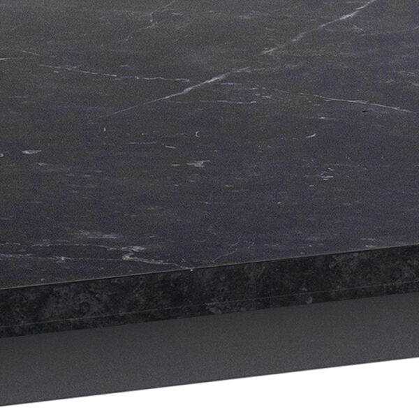 Amble Dining Table with Black Marble Effect Top & Black Legs | Assembly Required