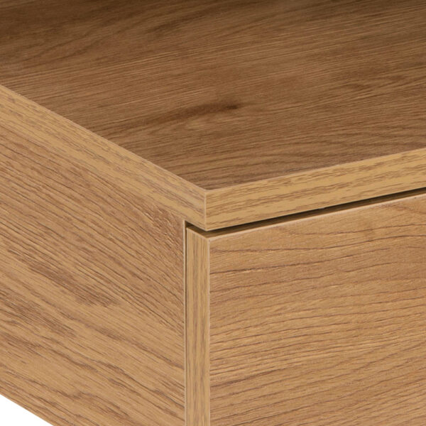 Ashlan Bedside Table with 1 Drawer in Oak | Assembly Required