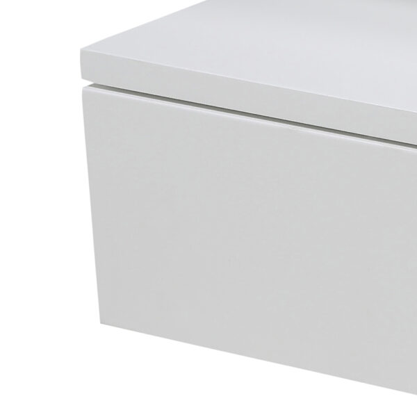 Ashlan Bedside Table with 1 Drawer in White | Assembly Required