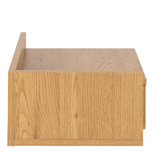Ashlan Square Bedside Table with 1 Drawers in Oak | Assembly Required