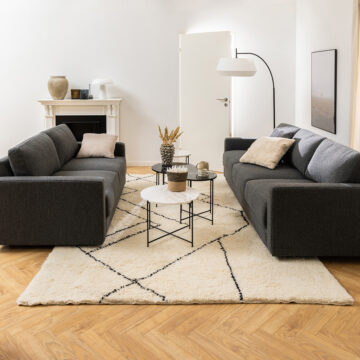 Avila Side Table | White Marble Finish | 52×40 cm