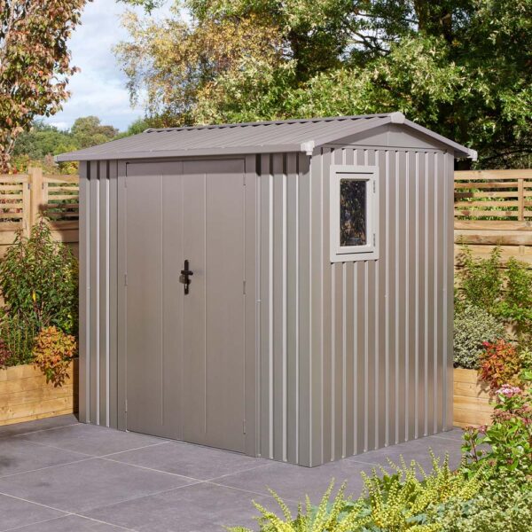 Oakworld Alfresco Brentvale Premium Apex Metal Shed 8x6 | Assembly Required