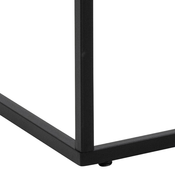 Barossa Coffee Table with White Marble Carrara Top & Black Steel Base 110x55x45cm | Assembly Required