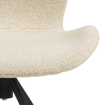 Batilda Pair of Cream Swivel Dining Chairs