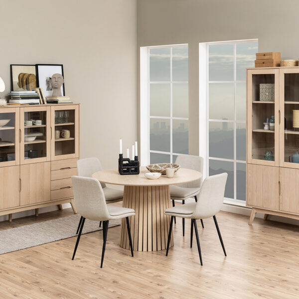 Becca Dining Chair in Beige Set of 4 | Assembly Required