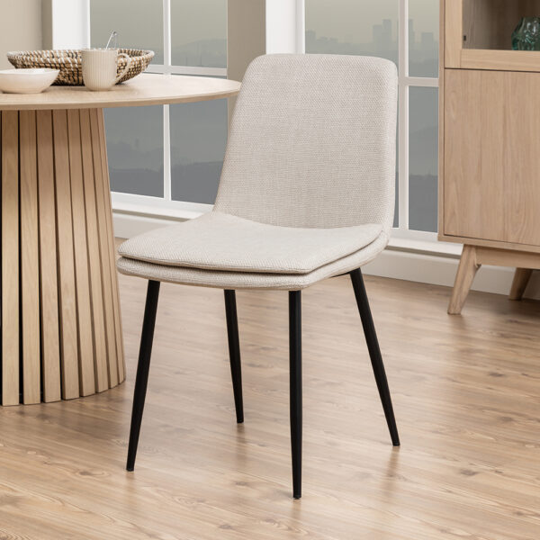 Becca Dining Chair in Beige Set of 4 | Assembly Required