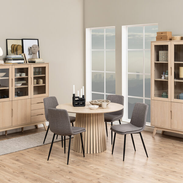 Becca Dining Chair in Light Brown Set of 4 | Assembly Required