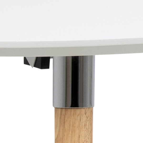 Belina Oval Dining Table in White & Oak | Assembly Required
