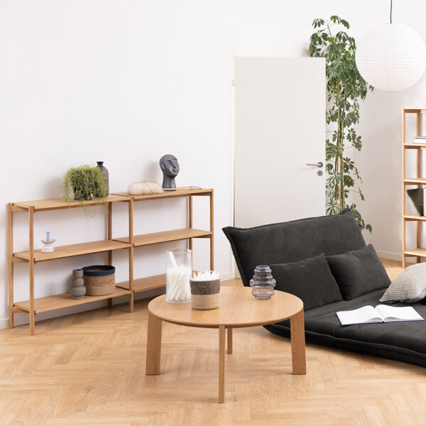 Braidwood Bookcase with 4 Shelves in Oak | Assembly Required