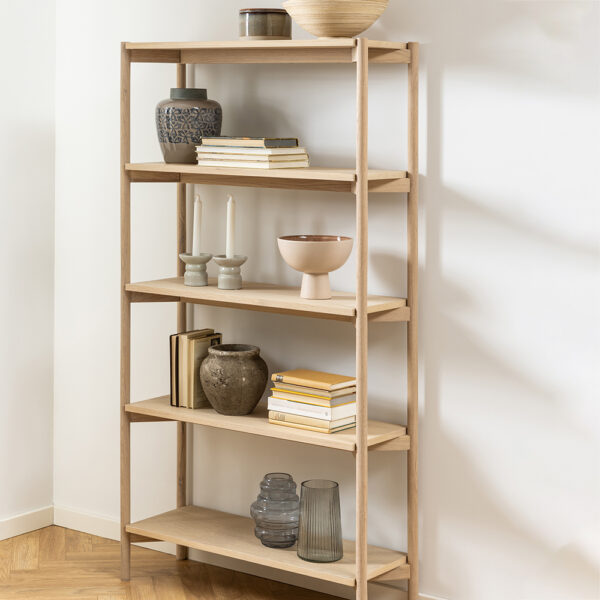 Braidwood Bookcase with 4 Shelves in White | Assembly Required