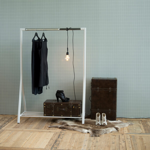 Brent Clothes Rack in White | Assembly Required