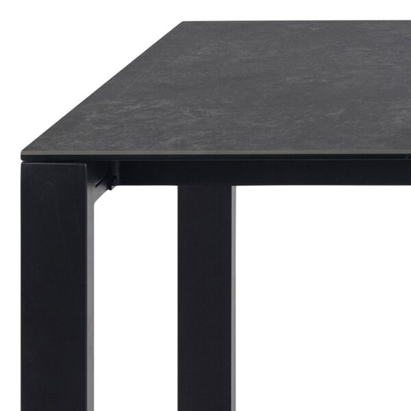 Brentford Dining Table in Matte Black | Assembly Required