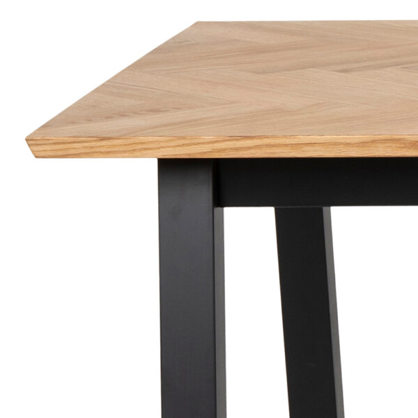 Brighton Dining Table in Oak with Herringbone Effect 220x95cm | Assembly Required