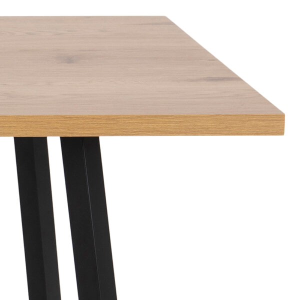 Cenny Dining Table in Oak & Black | Assembly Required