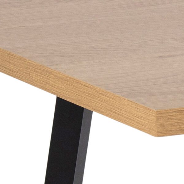 Cenny Dining Table in Oak & Black | Assembly Required