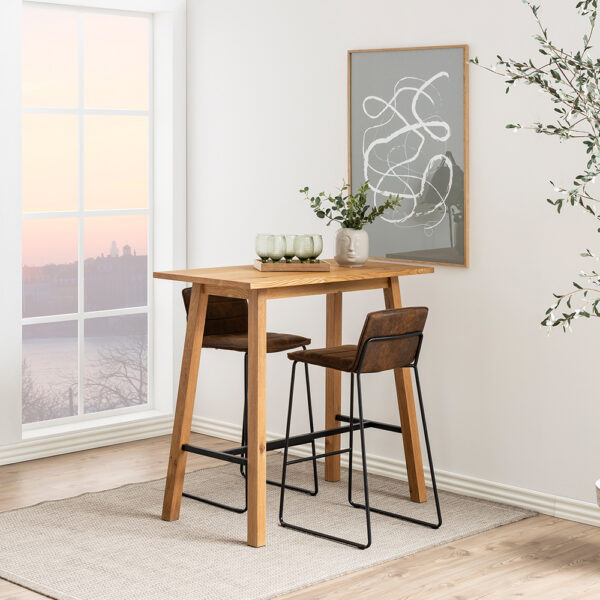 Chara Bar Table in Oak | Assembly Required