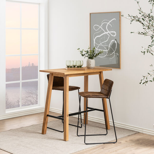 Chara Bar Table in Oak | Assembly Required