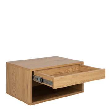Cholet 1 Drawer Bedside Table | Oak Finish