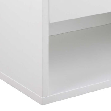 Cholet White 1 Drawer Bedside Table