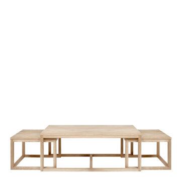 Cornus Coffee Table in Oak Set of 3