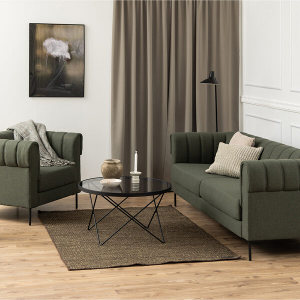 Cuxton Black Coffee Table, with Smoked Glass Top | Assembly Required