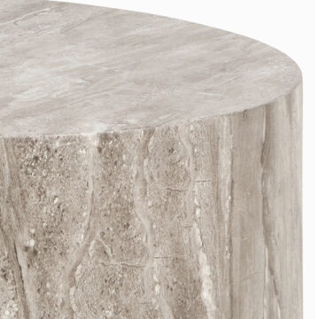 Dice Grey Marble Round Coffee Table Set